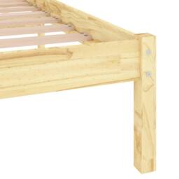 Berkfield Home Bed Frame Solid Wood Pine 140x200 cm in Light Tan - thumbnail 6