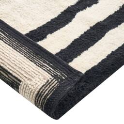 Wyld and Coco Cotton Bath Mat 60 x 90 cm - Beige and Black Geometric - Size: 1600mm x 900mm - thumbnail 5