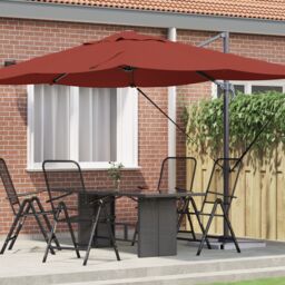 Berkfield Home Cantilever Umbrella Terracotta Polyester, Steel Large - thumbnail 1