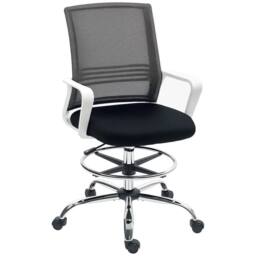 VOGREX Black Mesh Ergonomic Draughtsman Drafting Chair - thumbnail 1