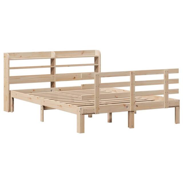 Berkfield Home Beautiful Bed Frame with Headboard without Mattress 135x190 cm Double in Light Tan - image 1