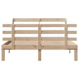 Berkfield Home Beautiful Bed Frame with Headboard without Mattress 135x190 cm Double in Light Tan - thumbnail 4