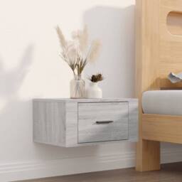 Berkfield Home Elegant Wall-mounted Bedside Cabinets 2 pcs Grey Sonoma 50x36x25 cm - Size: 50 x 36 x 25 cm - thumbnail 1