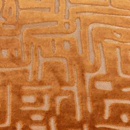 HOEM Soren Cut Velvet Abstract Cushion in Copper - Size: 45 cm x 45 cm - thumbnail 5