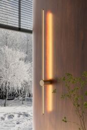 Living and Home 360 Degree Rotatable LED Straight Wall Light Warm Light 100cm in Gold - thumbnail 2