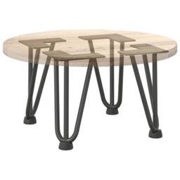 Berkfield Home Hairpin Table Legs 4 pcs Anthracite 20 cm Solid Steel in Dark Grey - thumbnail 8