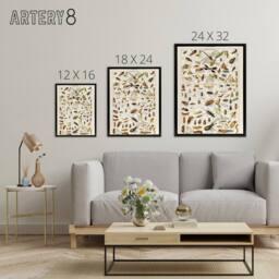 "Artery8 Millot Encyclopedia Page Dragonfly Insects Framed Canvas Wall Art Print - Size: W24"" x H32""" - thumbnail 4