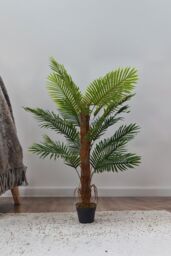 Living and Home 120cm Artificial Palm Tree Potted for Garden, Office & Home Decor in Green - thumbnail 1
