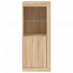 Berkfield Home Sideboard with LED Lights Sonoma Oak 41x37x100 cm in Brown - Size: 41 x 37 x 100 cm - thumbnail 6