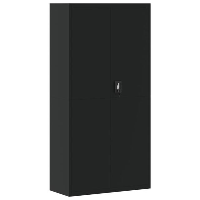 Berkfield Home File Cabinet Black 90x40x180 cm Steel - Size: 90 x 40 x 180 cm - image 1