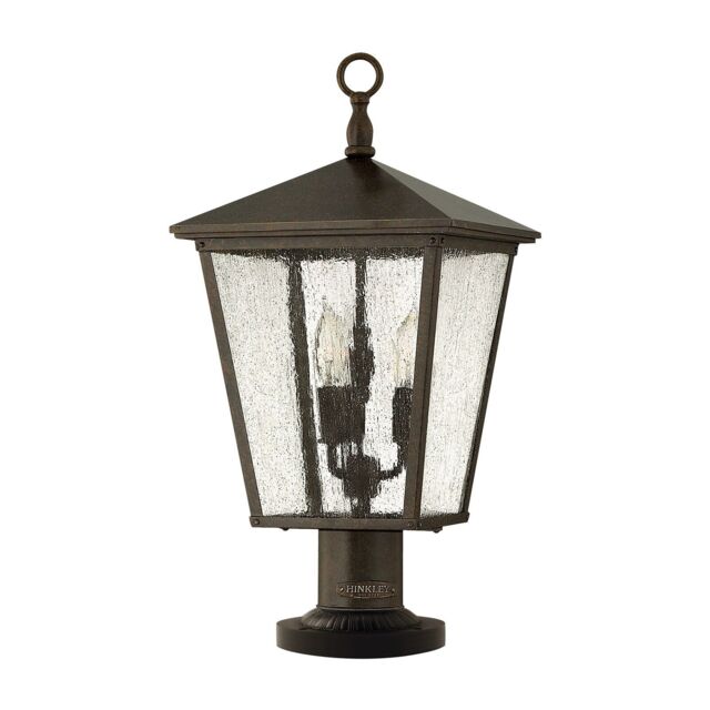 Loops Outdoor IP44 3 Bulb Wall Ground Pedestal Regency Bronze LED E14 60W
