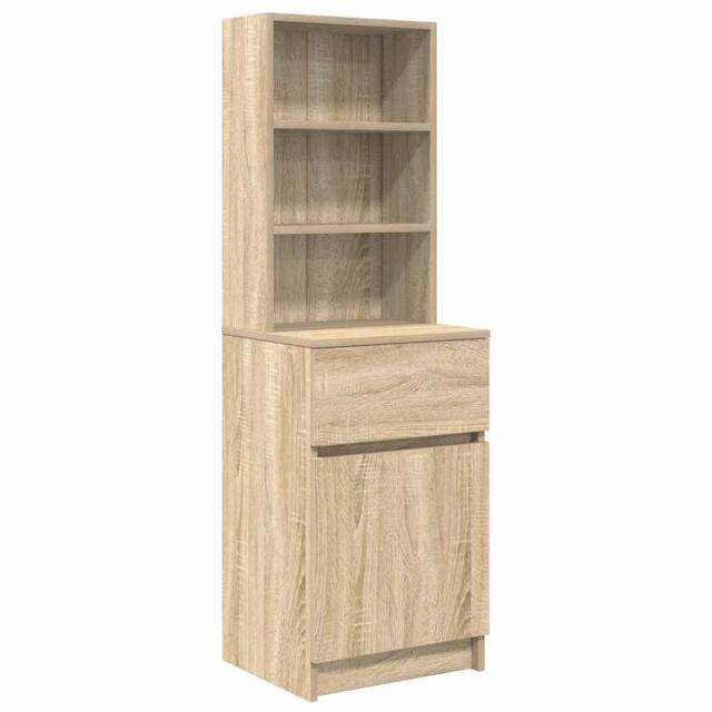 Berkfield Home Bedside Cabinet Sonoma Oak 39x35x125 cm Engineered Wood - Size: 39 x 35 x 125 cm - image 1