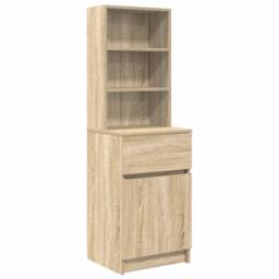 Berkfield Home Bedside Cabinet Sonoma Oak 39x35x125 cm Engineered Wood - Size: 39 x 35 x 125 cm - thumbnail 1