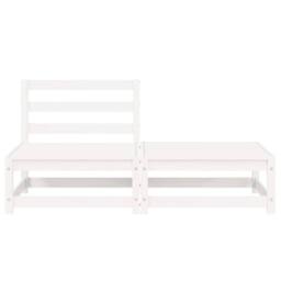 Berkfield Home 2 Piece Garden Lounge Set White Solid Pinewood - thumbnail 6