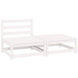 Berkfield Home 2 Piece Garden Lounge Set White Solid Pinewood