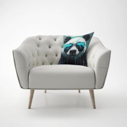 Warren Reed - Designer Panda With Blue Glasses Splashart Cushions - Size: 45 cm x 45 cm - thumbnail 4