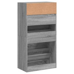 Berkfield Home Shoe Cabinet Grey Sonoma 60x34x116 Engineered Wood - thumbnail 7