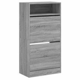 Berkfield Home Shoe Cabinet Grey Sonoma 60x34x116 Engineered Wood - thumbnail 4