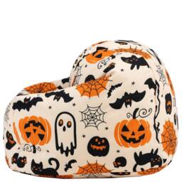 icon Kids Printed Halloween Childrens Bean Bag Armchair in Orange - Size: Medium - thumbnail 5