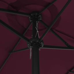 Berkfield Home Outdoor Parasol with Aluminium Pole 460x270 cm Bordeaux Red - thumbnail 5