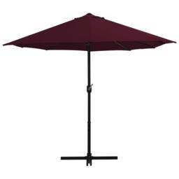 Berkfield Home Outdoor Parasol with Aluminium Pole 460x270 cm Bordeaux Red - thumbnail 3