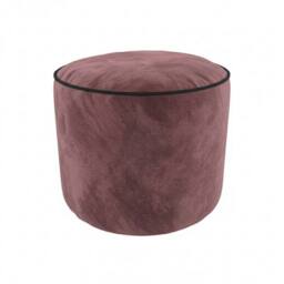 Snug City Luxury Velvet Large Round Bean Bag Ottoman Soft Plush Stool Pouffe in Burgundy - thumbnail 2