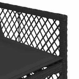 Berkfield Home 9 Piece Garden Dining Set with Cushions Black Poly Rattan - thumbnail 8