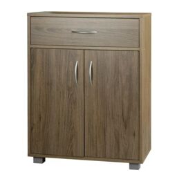 EONLION Small 2-Door Sideboard with Drawer, Wooden Hallway Storage Cabinet in Black - thumbnail 8
