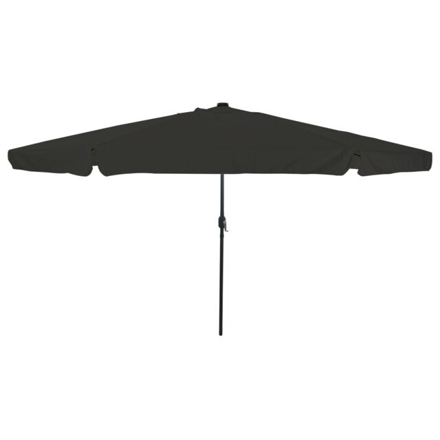 Berkfield Home Garden Umbrella with LED Lights √∏395x245 cm Black - Size: 395x245 cm - image 1