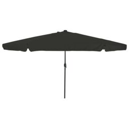 Berkfield Home Garden Umbrella with LED Lights √∏395x245 cm Black - Size: 395x245 cm - thumbnail 1