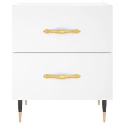 Berkfield Home Bedside Cabinet White 40x35x47.5 cm Engineered Wood - thumbnail 6