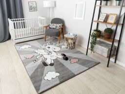 RugsX Petit Rug in Grey - Size: 80 cm x 150 cm - thumbnail 4
