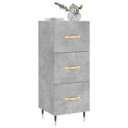 Berkfield Home Sideboard Concrete Grey 34.5x34x90 cm Engineered Wood - thumbnail 1