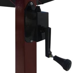 Berkfield Home Hanging Parasol with Wooden Pole 400x300 cm Black - thumbnail 5