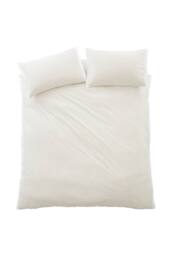 Bianca 'Seersucker Woven Stripe' 180 Thread Count Cotton Duvet Cover Set in Natural - Size: Single - thumbnail 6