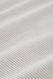 Bianca 'Seersucker Woven Stripe' 180 Thread Count Cotton Duvet Cover Set in Natural - Size: Single - thumbnail 5