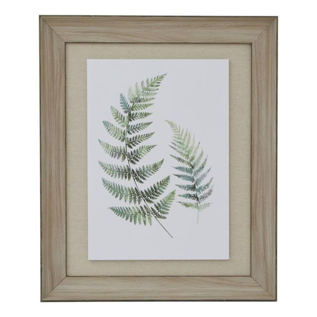 Hill Interiors Fern Duo Wood Framed Art Print in White - image 1
