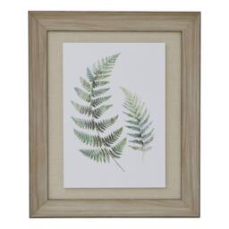 Hill Interiors Fern Duo Wood Framed Art Print in White - thumbnail 1