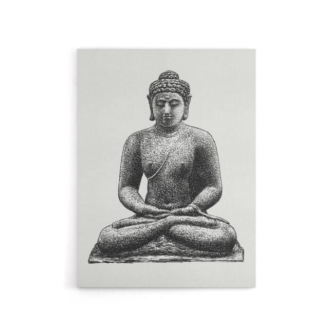 "Artery8 Buddha On The Borobudur Drawing Leo Gestel Canvas Wall Art in White - Size: W18"" x H24""" - image 1