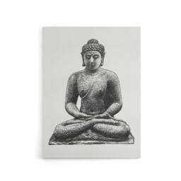 "Artery8 Buddha On The Borobudur Drawing Leo Gestel Canvas Wall Art in White - Size: W18"" x H24""" - thumbnail 1