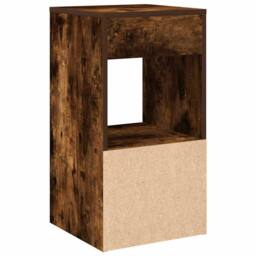 Berkfield Home Durable Bedside Cabinets with Drawer 2 pcs Smoked Oak 35x34x66.5 cm in Brown - thumbnail 8