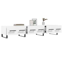 Berkfield Home TV Cabinet White 150x36x30 cm Engineered Wood - Size: 150 x 36 x 30 cm - thumbnail 4