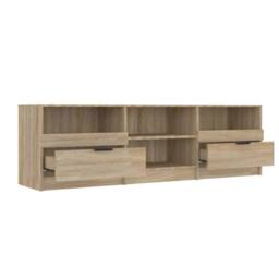 Berkfield Home TV Cabinet Sonoma Oak 150x33.5x45 cm Engineered Wood in Brown - thumbnail 5