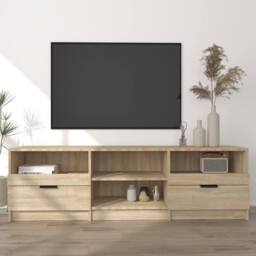 Berkfield Home TV Cabinet Sonoma Oak 150x33.5x45 cm Engineered Wood in Brown