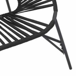 Berkfield Home Garden Chair Set 3 pcs Black Poly Rattan - thumbnail 9
