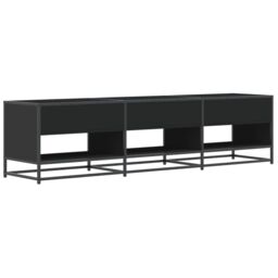 Berkfield Home TV Cabinet Black 180x40x46 cm Engineered Wood - Size: 180 x 40 x 46 cm - thumbnail 6