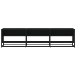 Berkfield Home TV Cabinet Black 180x40x46 cm Engineered Wood - Size: 180 x 40 x 46 cm - thumbnail 4
