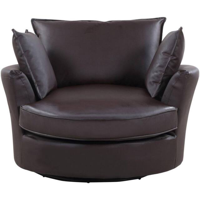 Artemis Home Fairburn Swivel Based Cuddle Chair in Brown