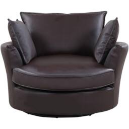 Artemis Home Fairburn Swivel Based Cuddle Chair in Brown - thumbnail 1