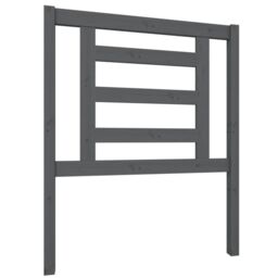 Berkfield Home Bed Headboard Grey 81x4x100 cm Solid Wood Pine - Size: 81 x 4 x 100 cm - thumbnail 2